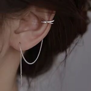 Elegant Silver Chain Earrings